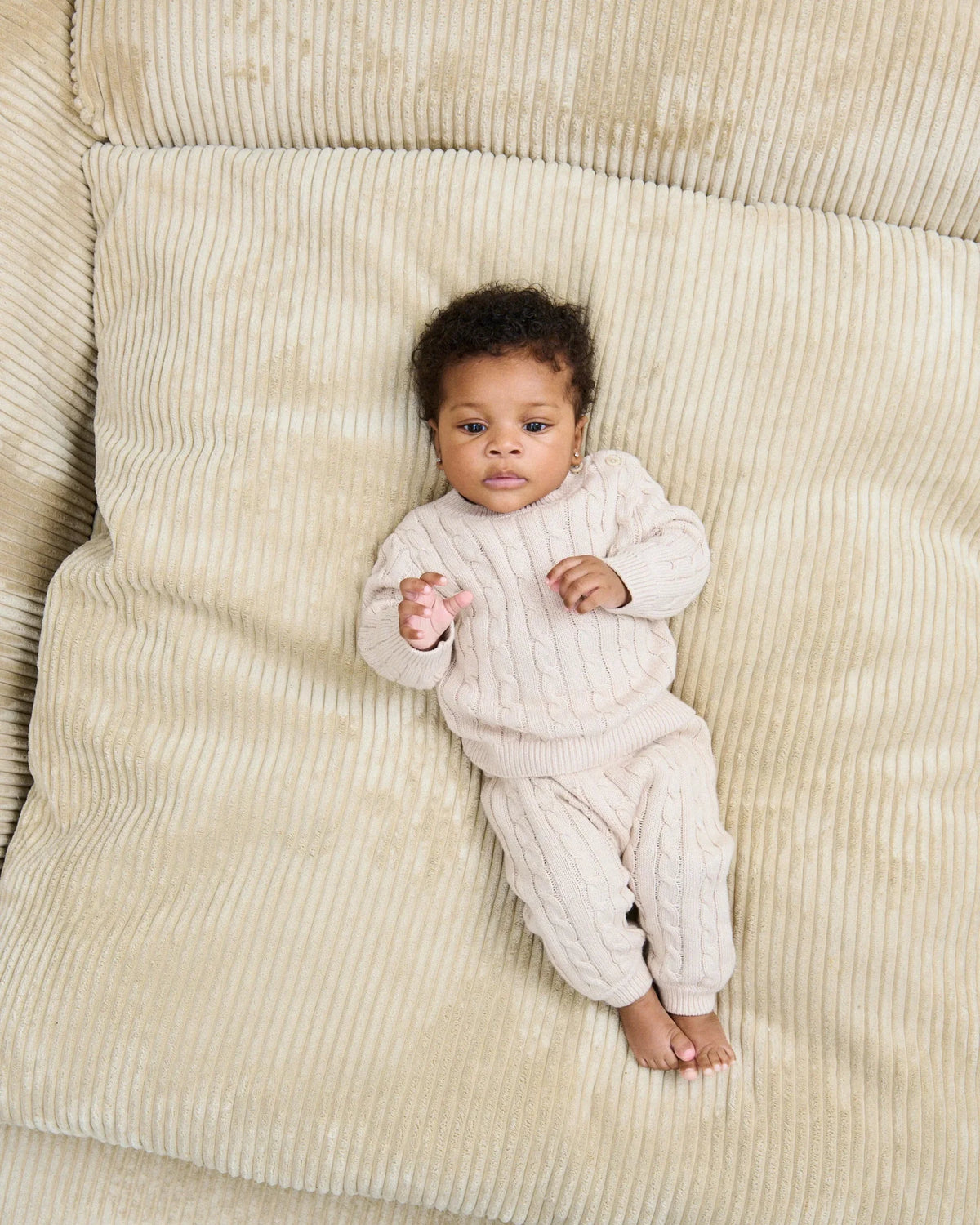 Chunky Cable Cotton Set | Wheat