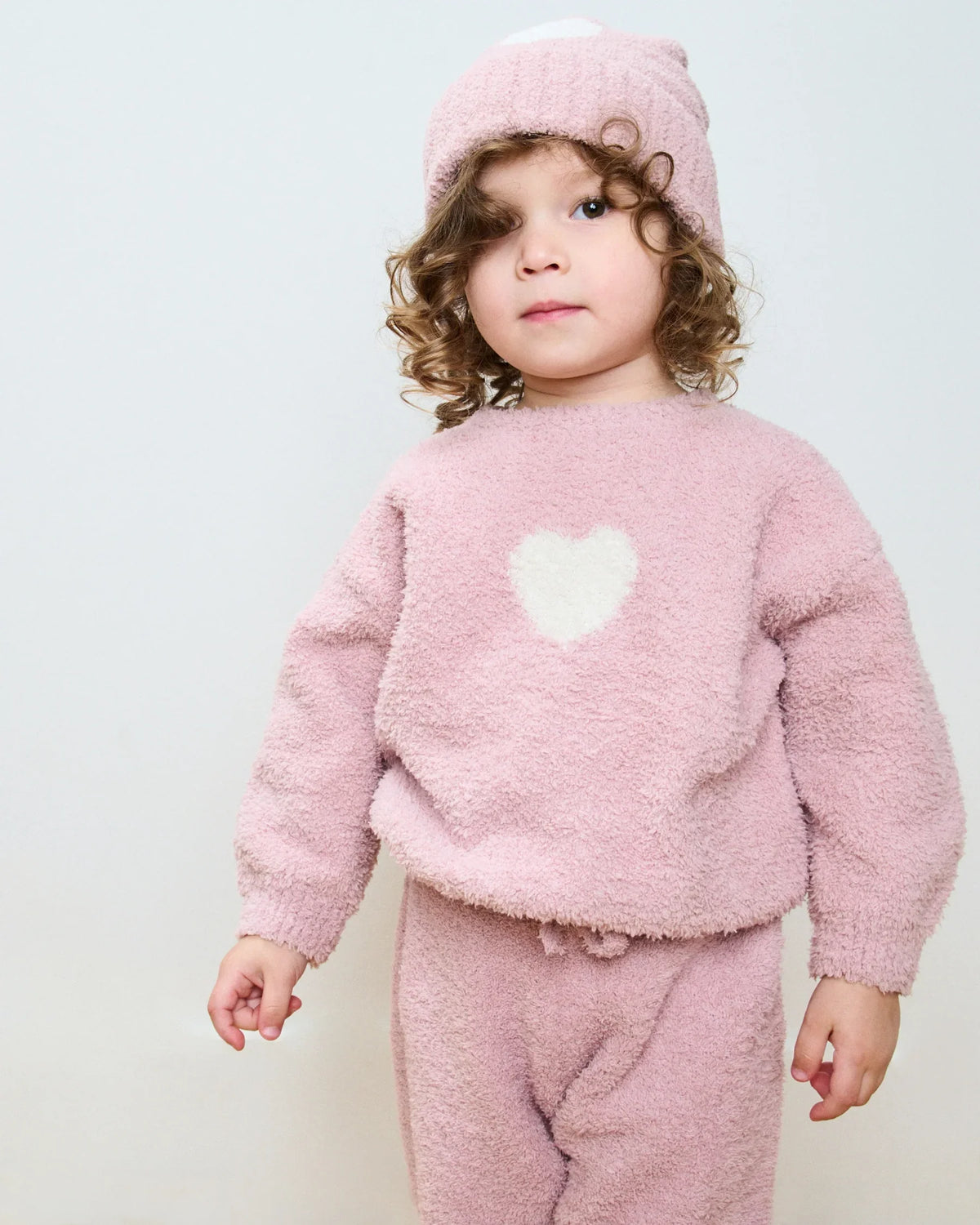 Fuzzy Heart Boxy Sweater | Ash Rose