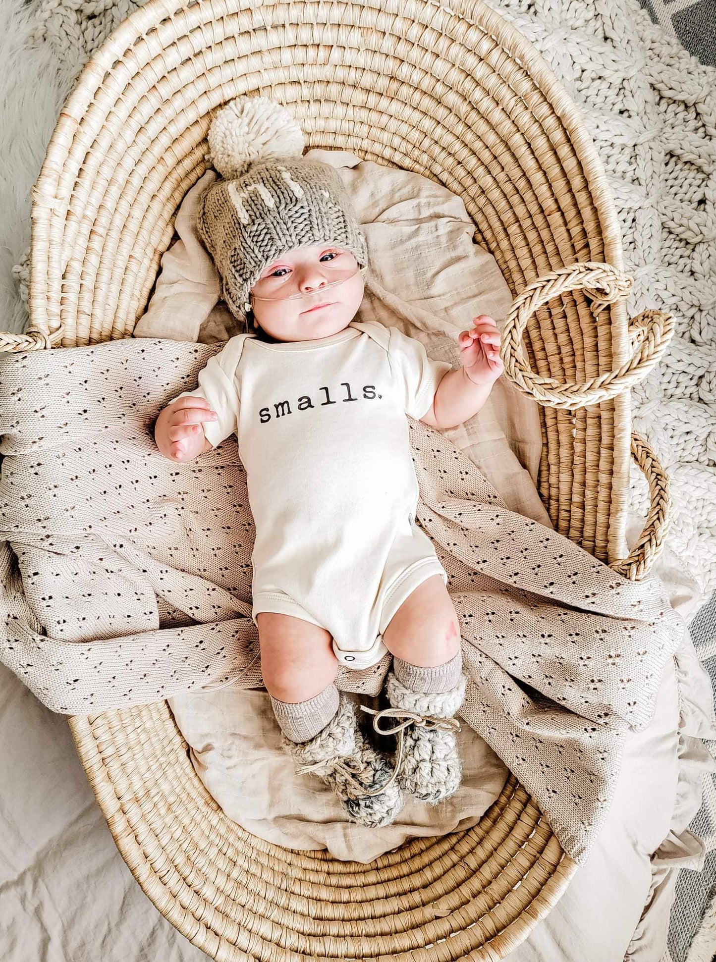 hi. Hand Knit Beanie Hat | Pebble Brown