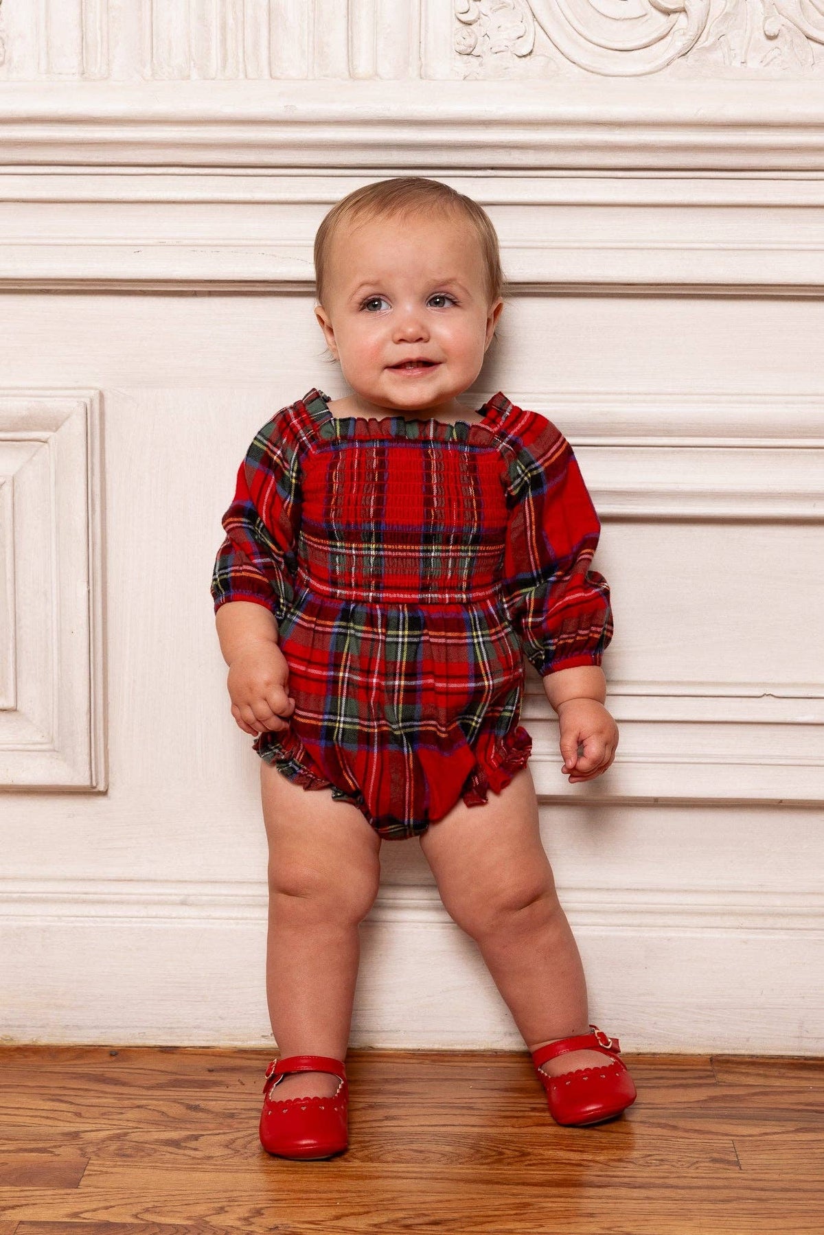Madeline Romper | Holiday Plaid