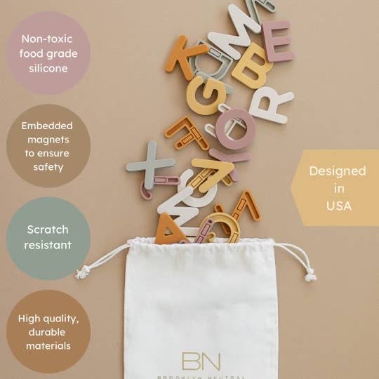 Silicone Alphabet Magnets 26 Piece Set