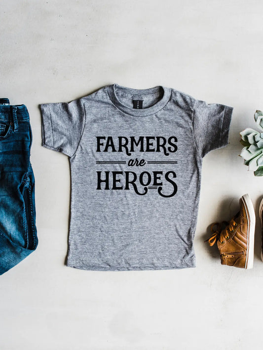 Farmers Are Heroes Tee | Grey