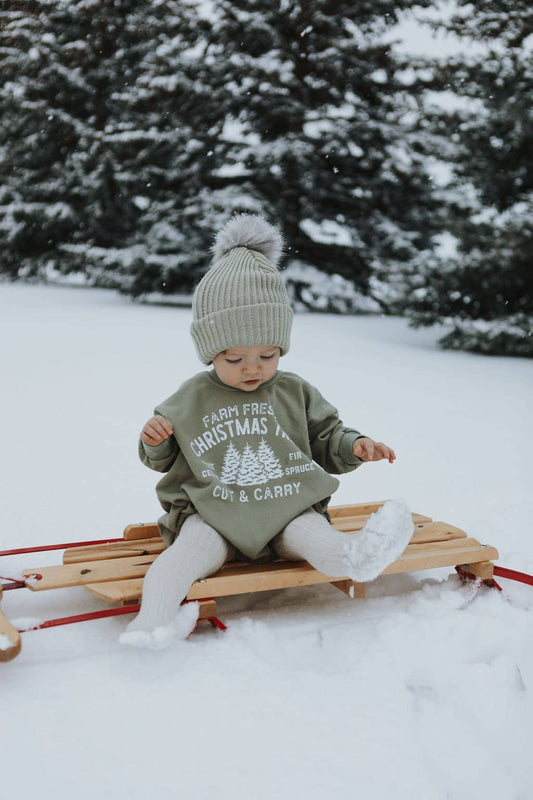Farm Fresh Christmas Trees Oversized Sweatshirt Romper