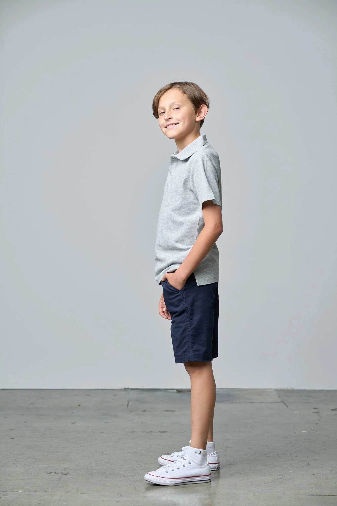 Santorini Raw Edge Tee & Navy Chino Short