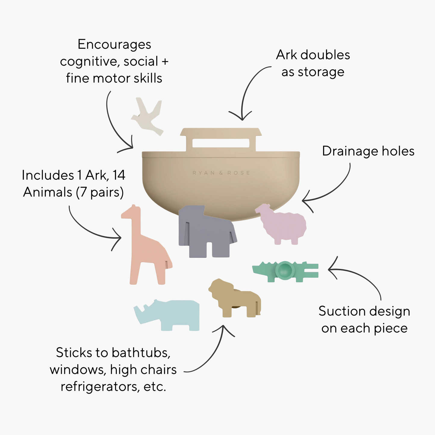 Noah’s Ark Suction Water Toy