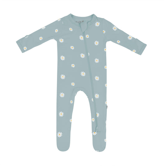 Bamboo Cotton Zippered Footie | Daisy