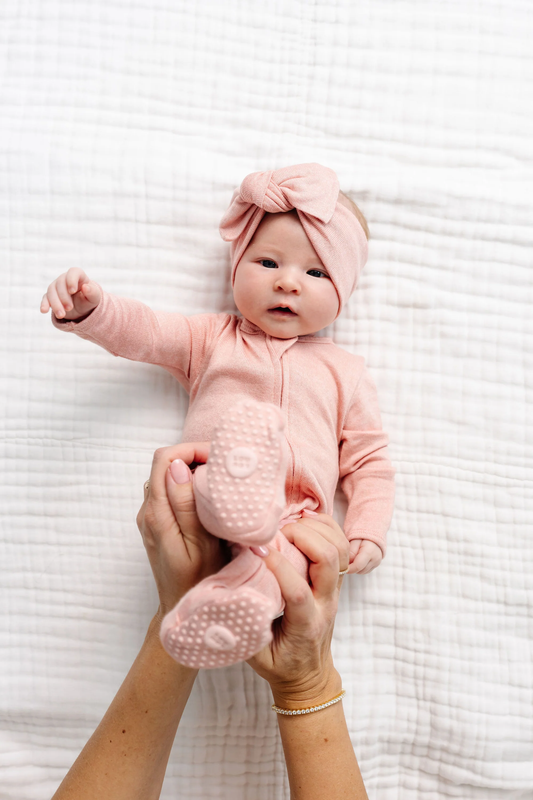 Piper Plush Knit Zipper Footie