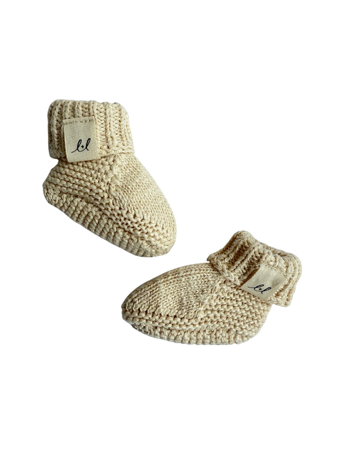 Classic Knit Booties | French Cream