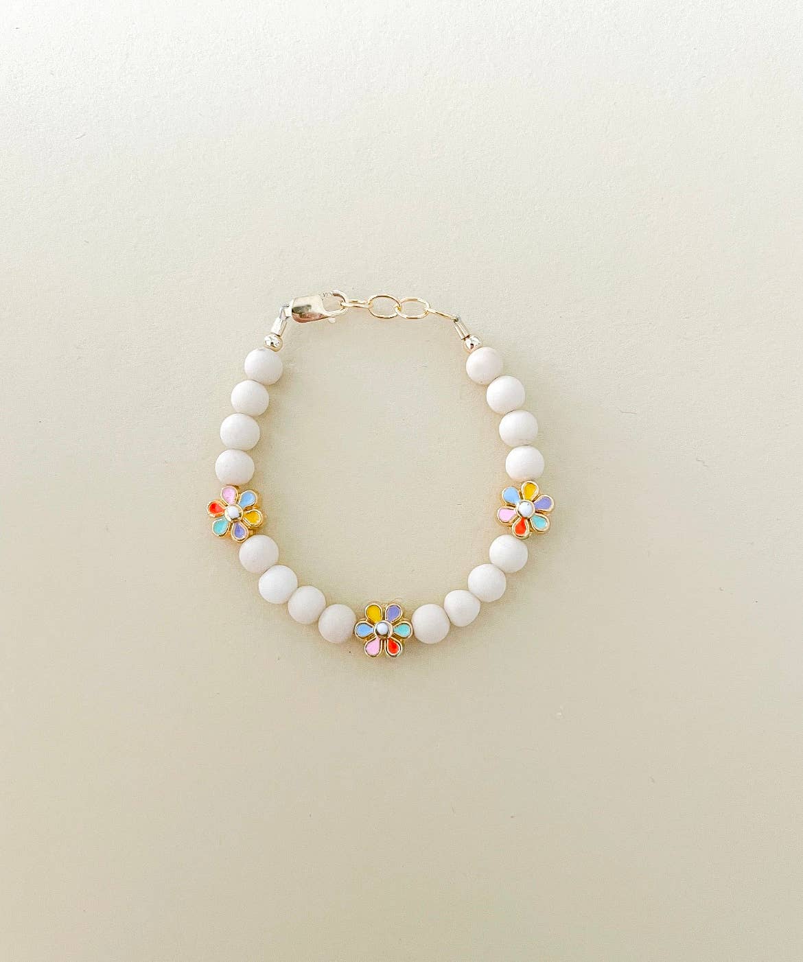 14k Gold Filled Rainbow Daisy Bracelet