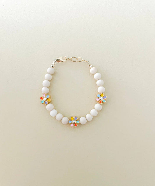 14k Gold Filled Rainbow Daisy Bracelet