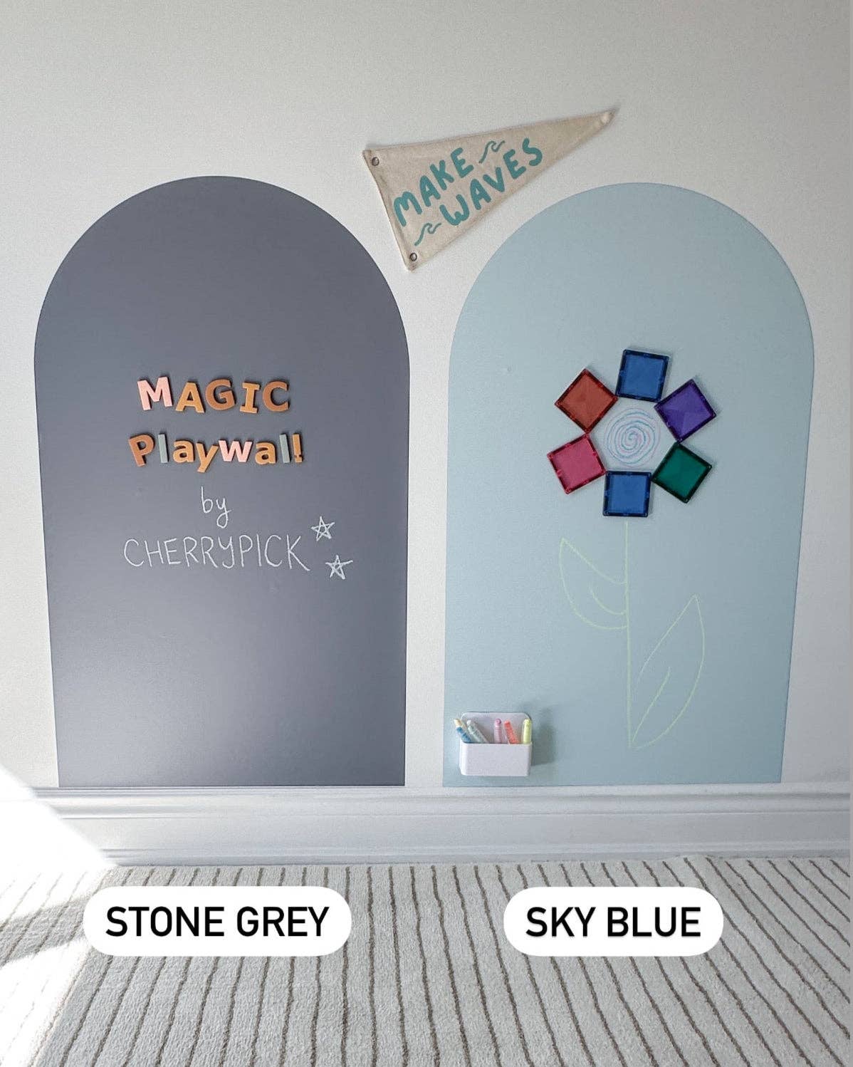 Magic Playwall - Arch Magnetic Wall Decal for Kids | Caramel