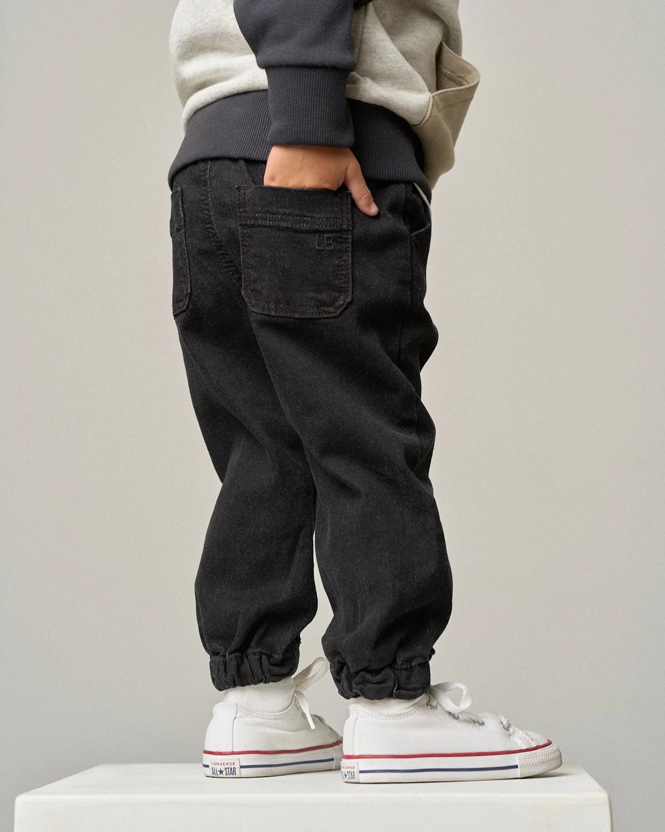 Denim Jogger Pant | Faded Black