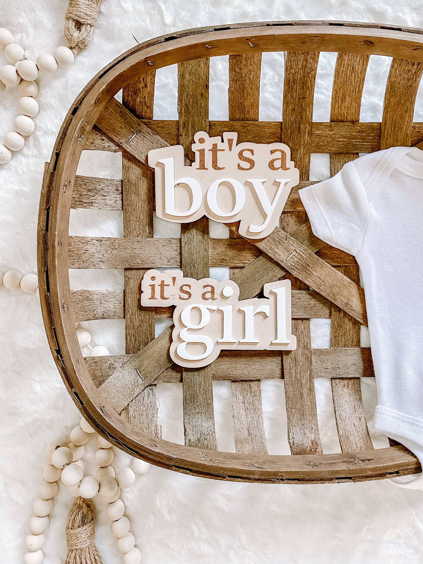 It’s a Boy Gender Reveal Announcement Sign: White
