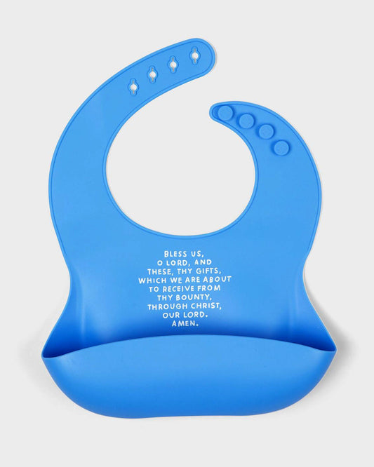 Meal Blessing Bib | Cornflower Blue