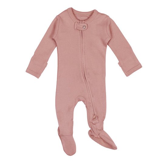 2-Way Zipper Footie | Mauve