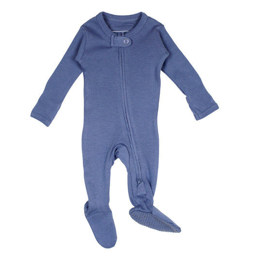 Slate Footed Sleeper | 2-Way Zipper