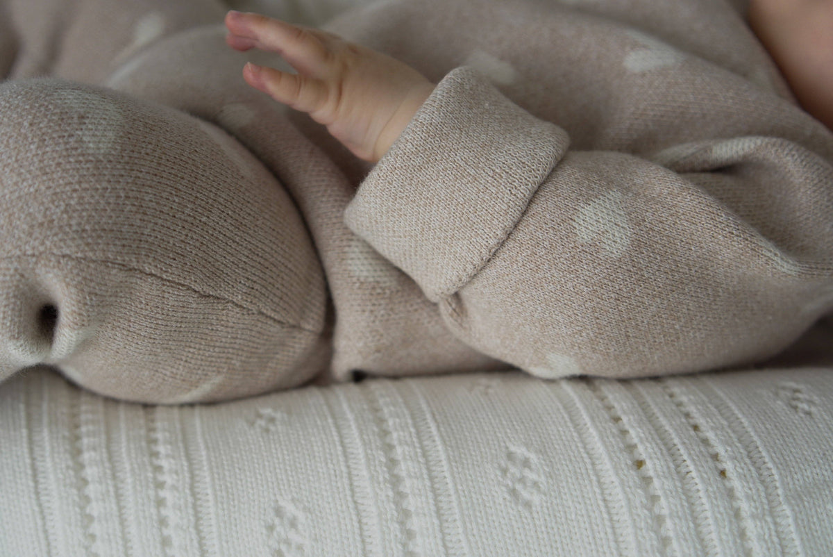 Heart Jumpsuit in Heather Beige