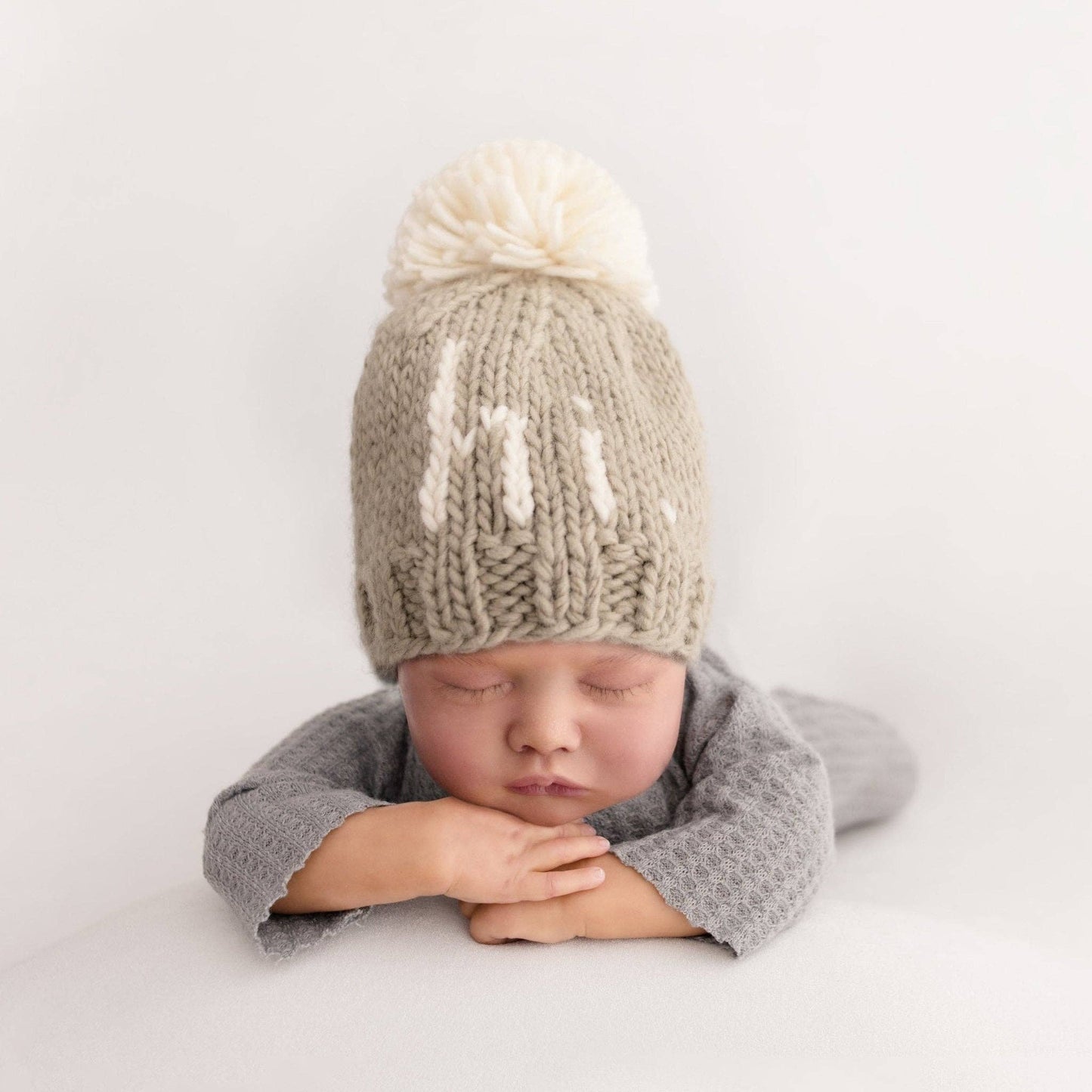hi. Hand Knit Beanie Hat | Pebble Brown