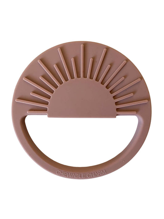 Sun Silicone Teether | Rose