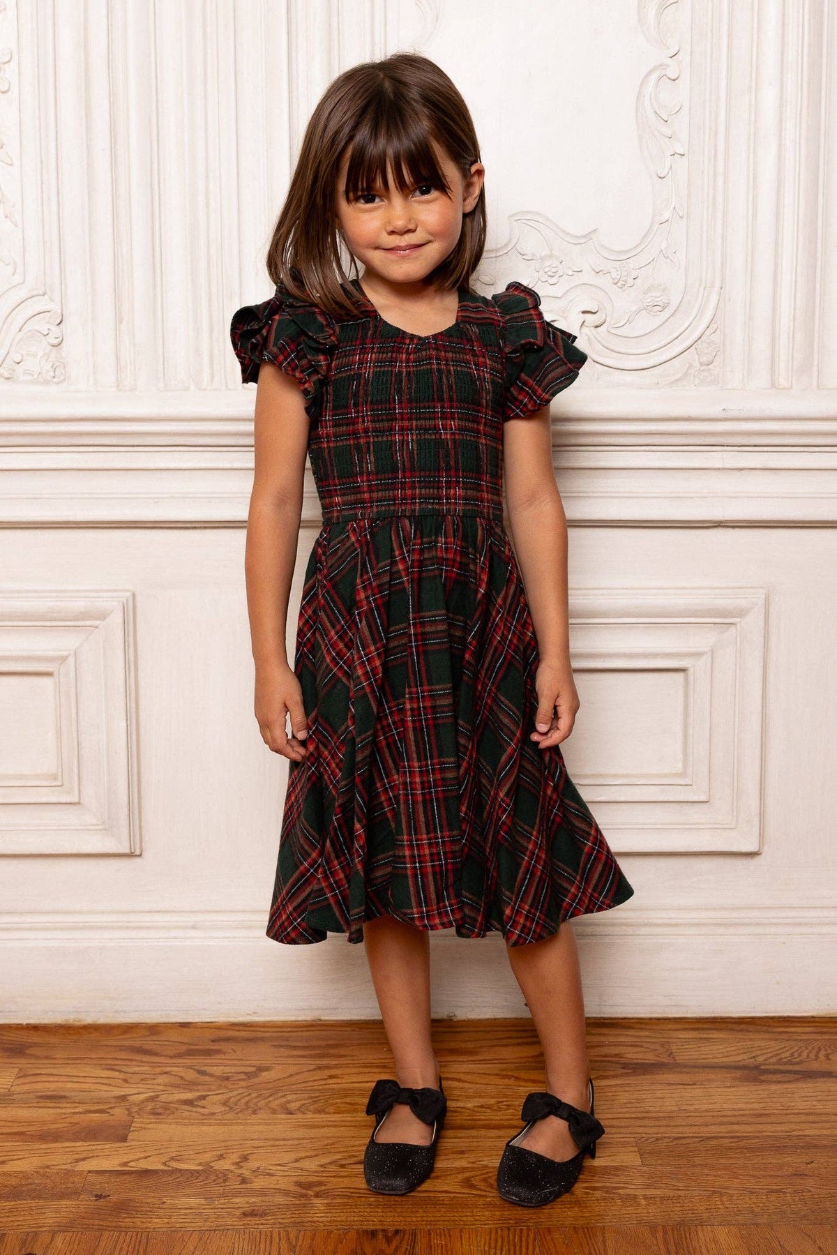 Mini Hattie Dress | Evergreen Plaid