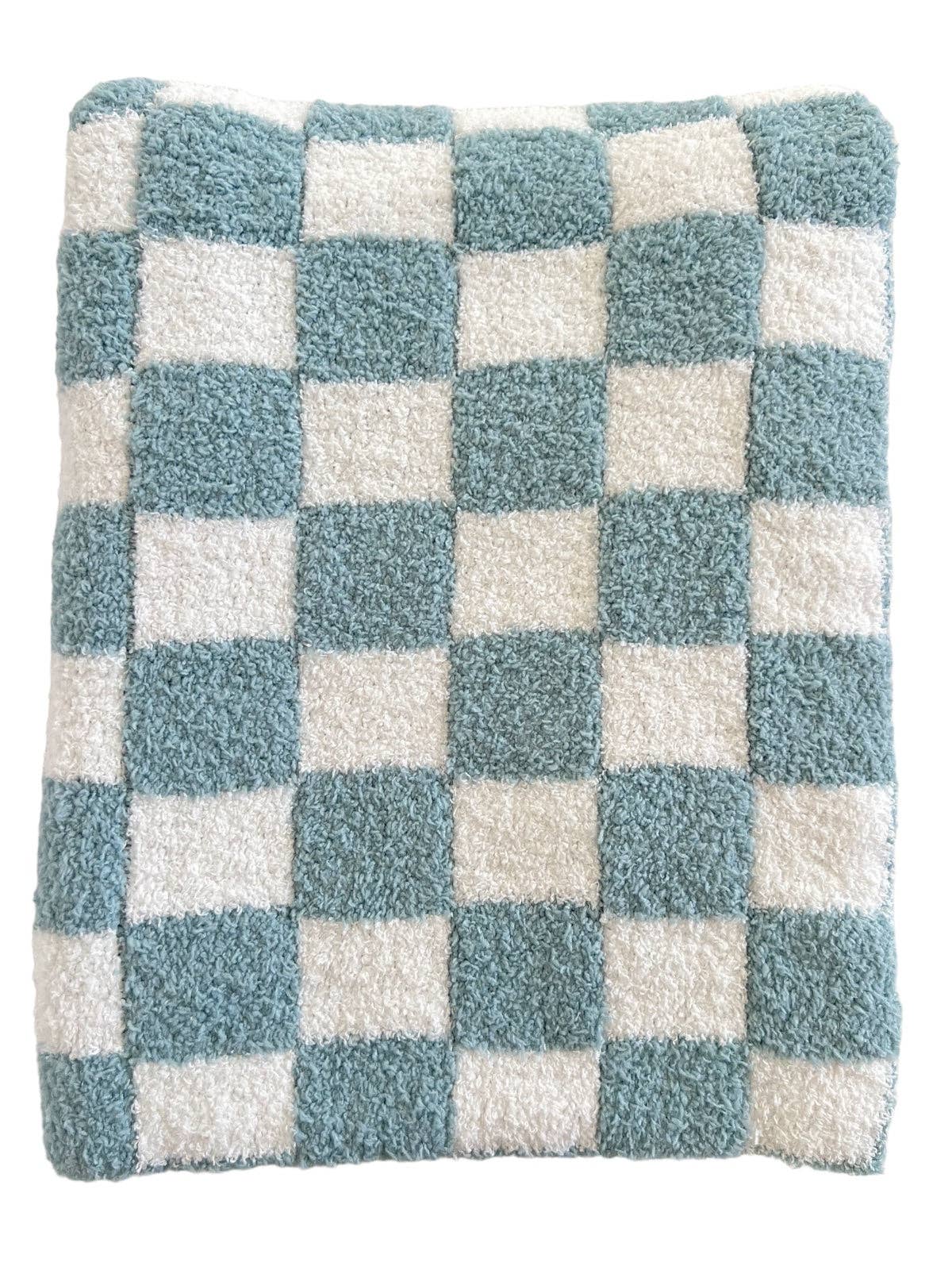 Phufy® Bliss Checkerboard Blanket | Powder