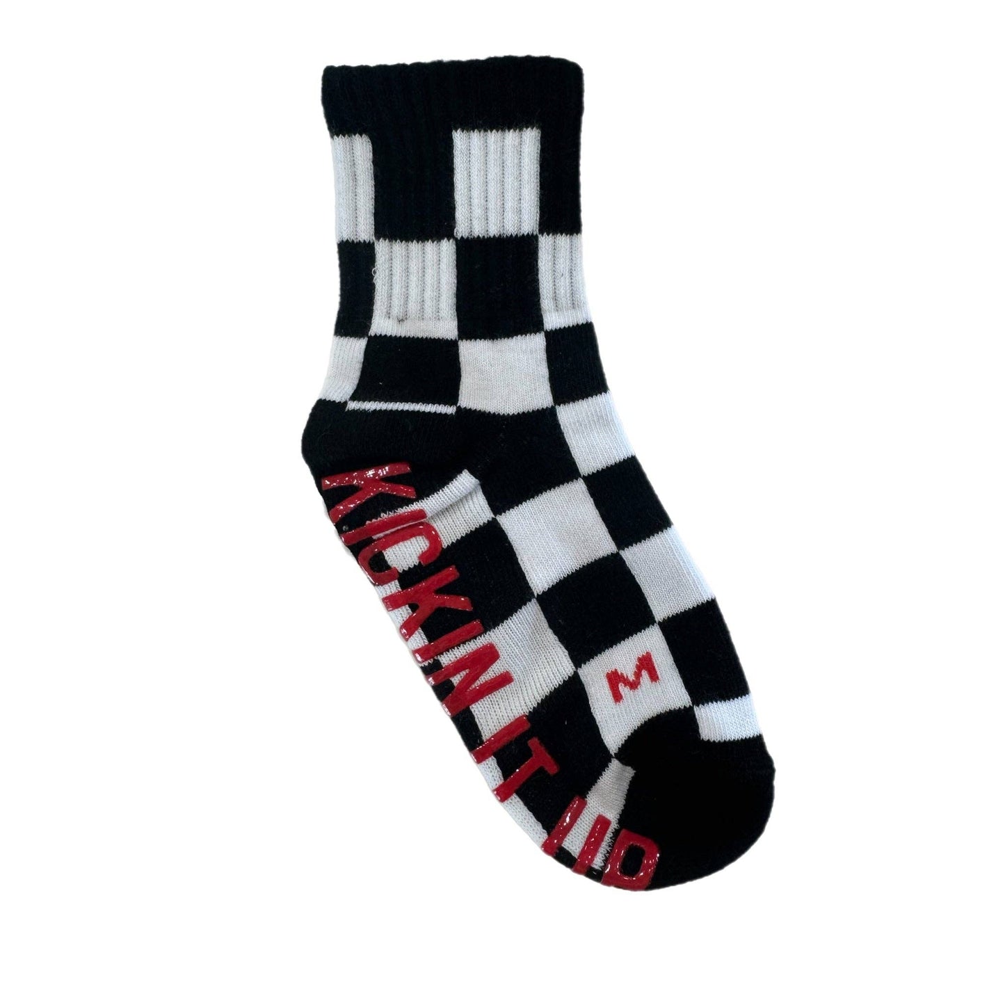 Black + White Checker Sock