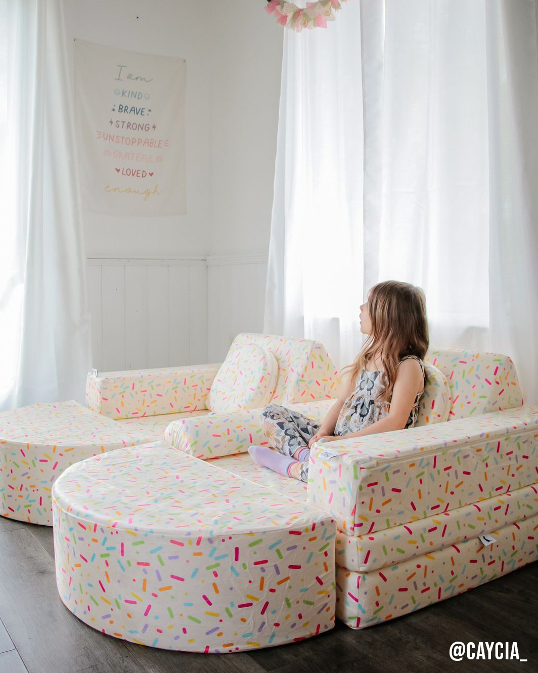 Affirmations Banner (Muted Rainbow) | Kids Wall Hanging