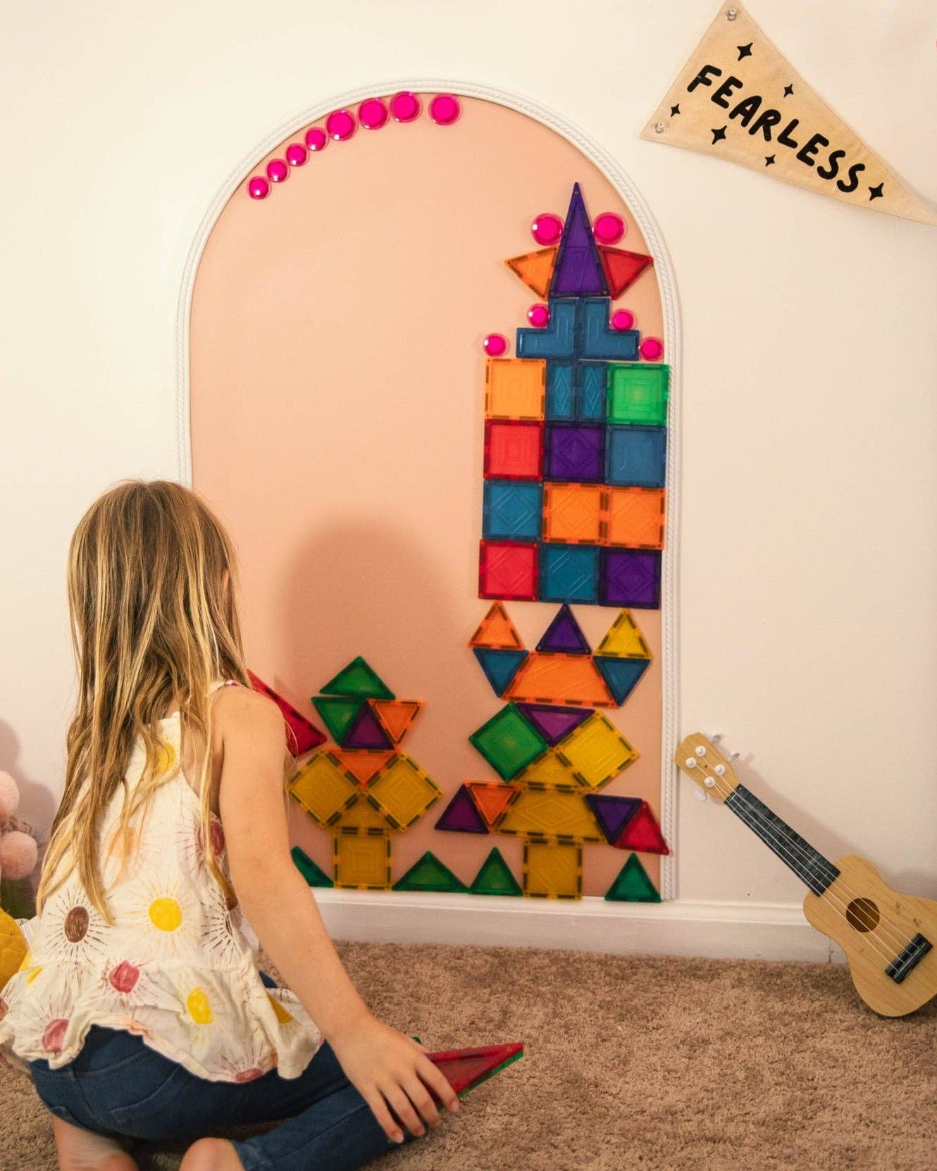 Magic Playwall - Arch Magnetic Wall Decal for Kids | Caramel