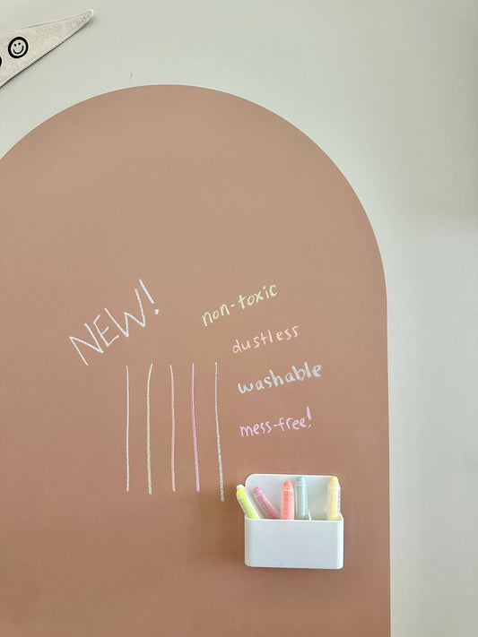 Dustless Chalk Crayons + Magnetic Holder Bundle for Magic Playwall: Neon