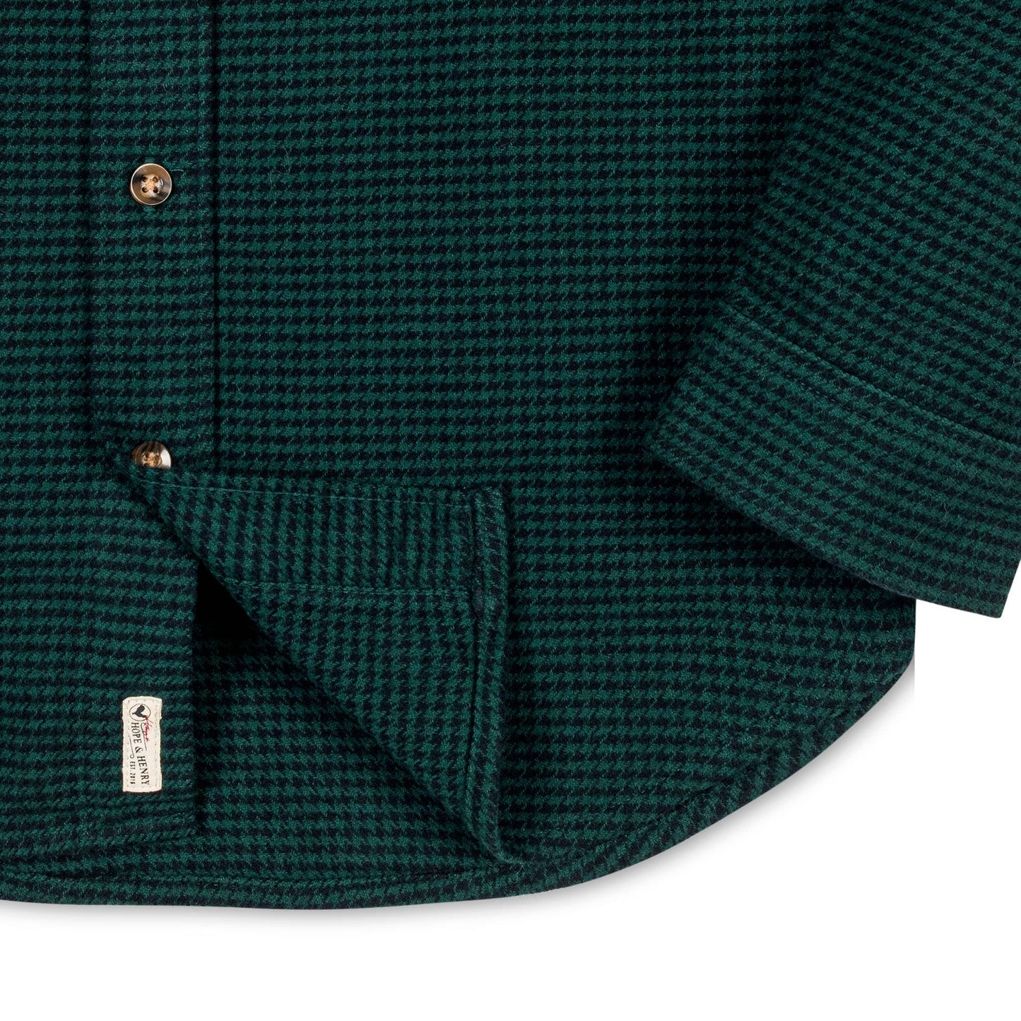 Organic Flannel Dress Shirt | Scottish Houndstooth
