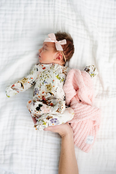 Blush Satin Bow | Nylon Headband