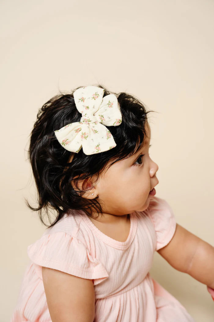 Rose Floral Adventure Bow | Nylon Headband