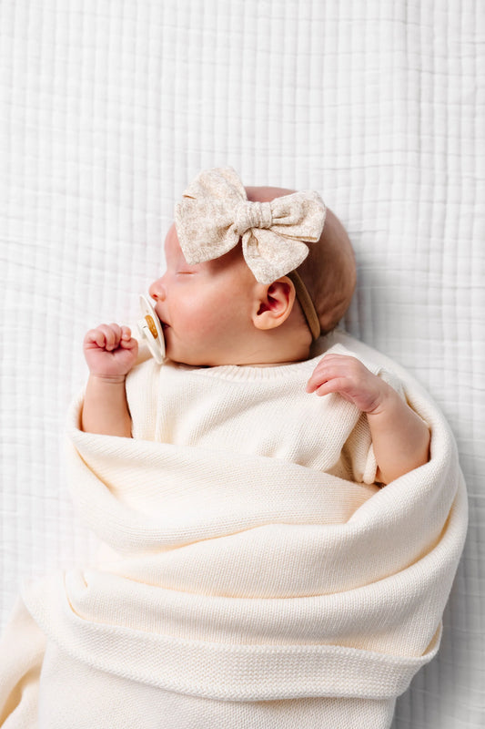 Tan Bloom Adventure Bow | Nylon Headband