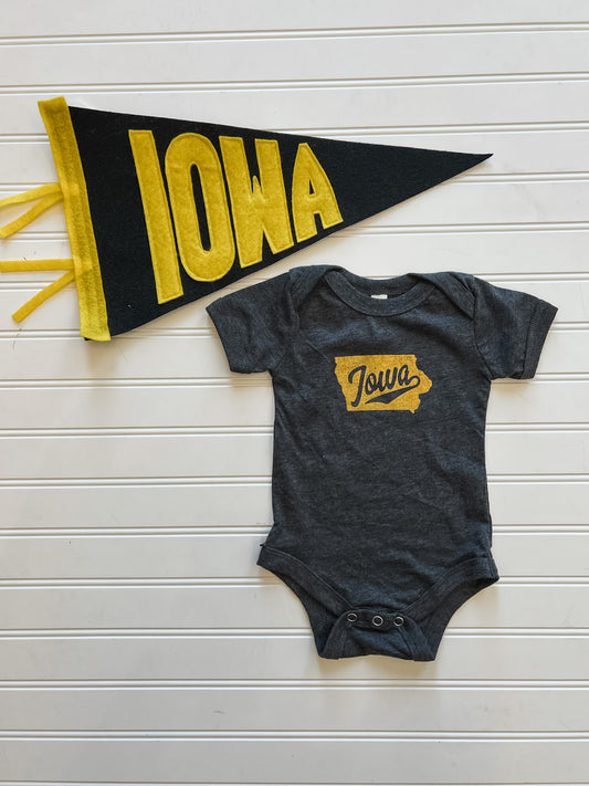 Iowa Onesie | Dark Heather Grey