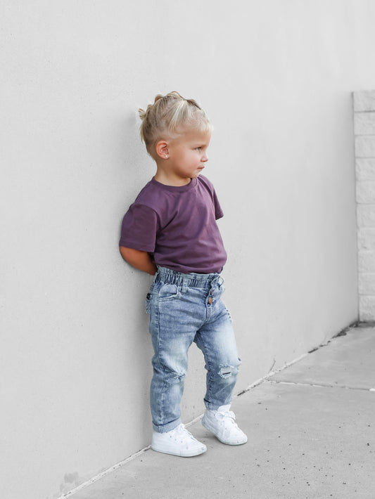 Paperbag Waist Denim | Light Wash