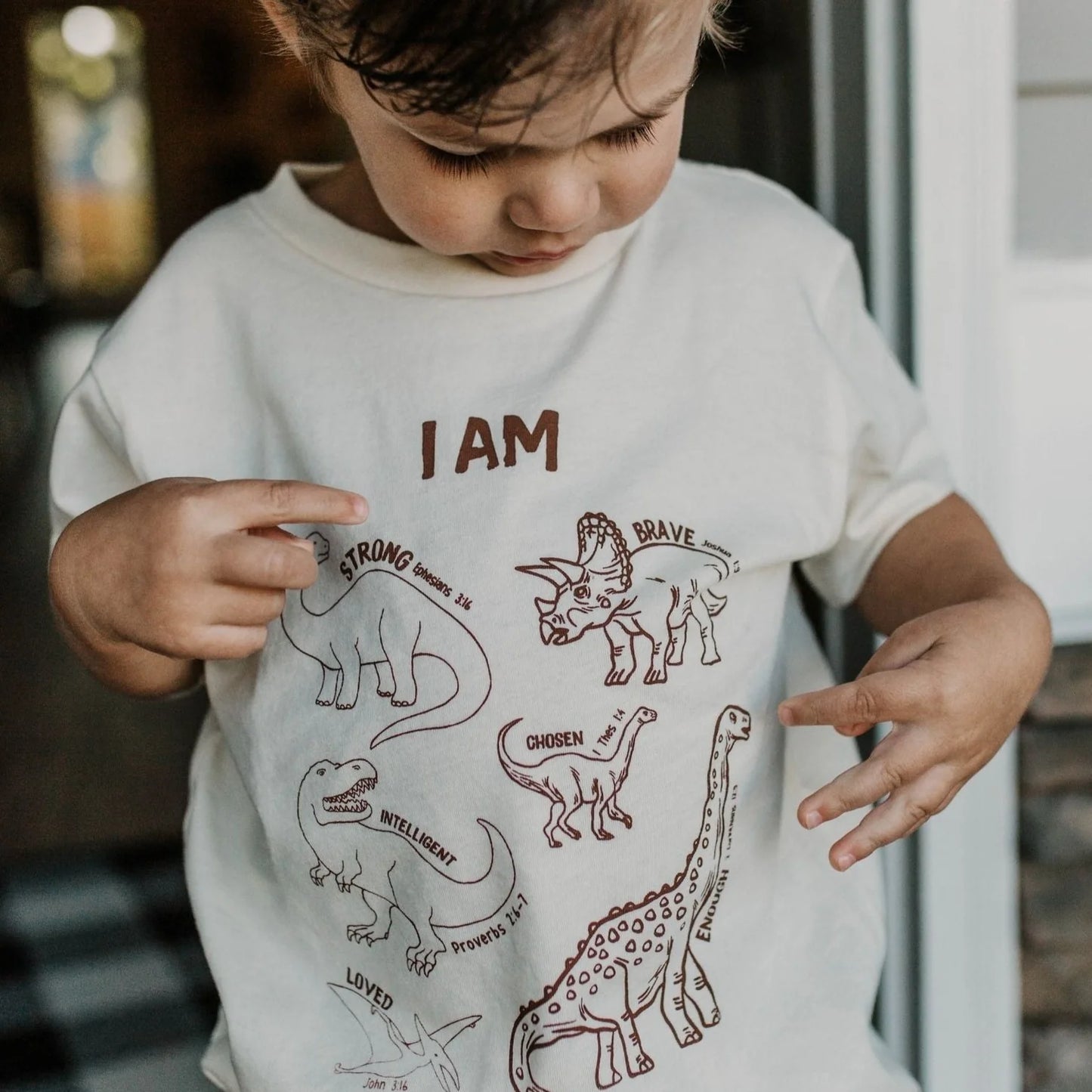 Dinosaur Affirmation T-shirt | Cream