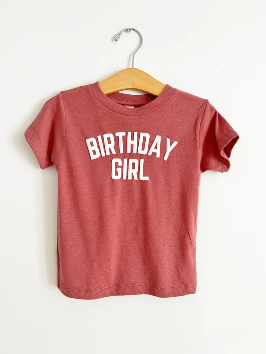 Birthday Girl Tri-Blend Kids Tee | Mauve
