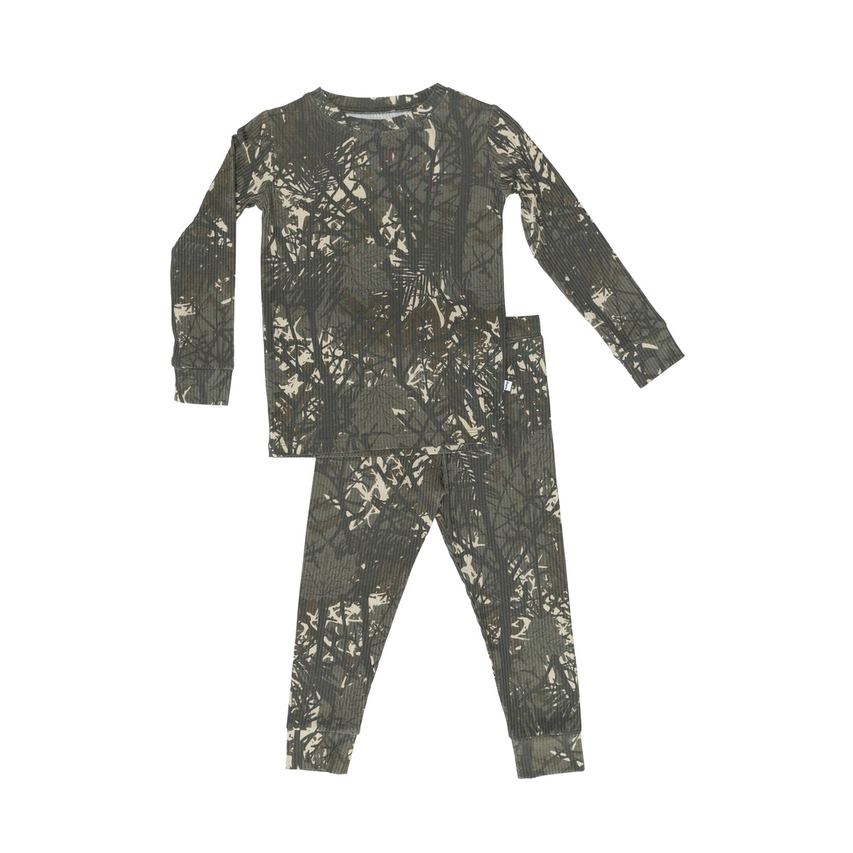 Bamboo Pajama Set | Woodland Camo (Small Ribbed)
