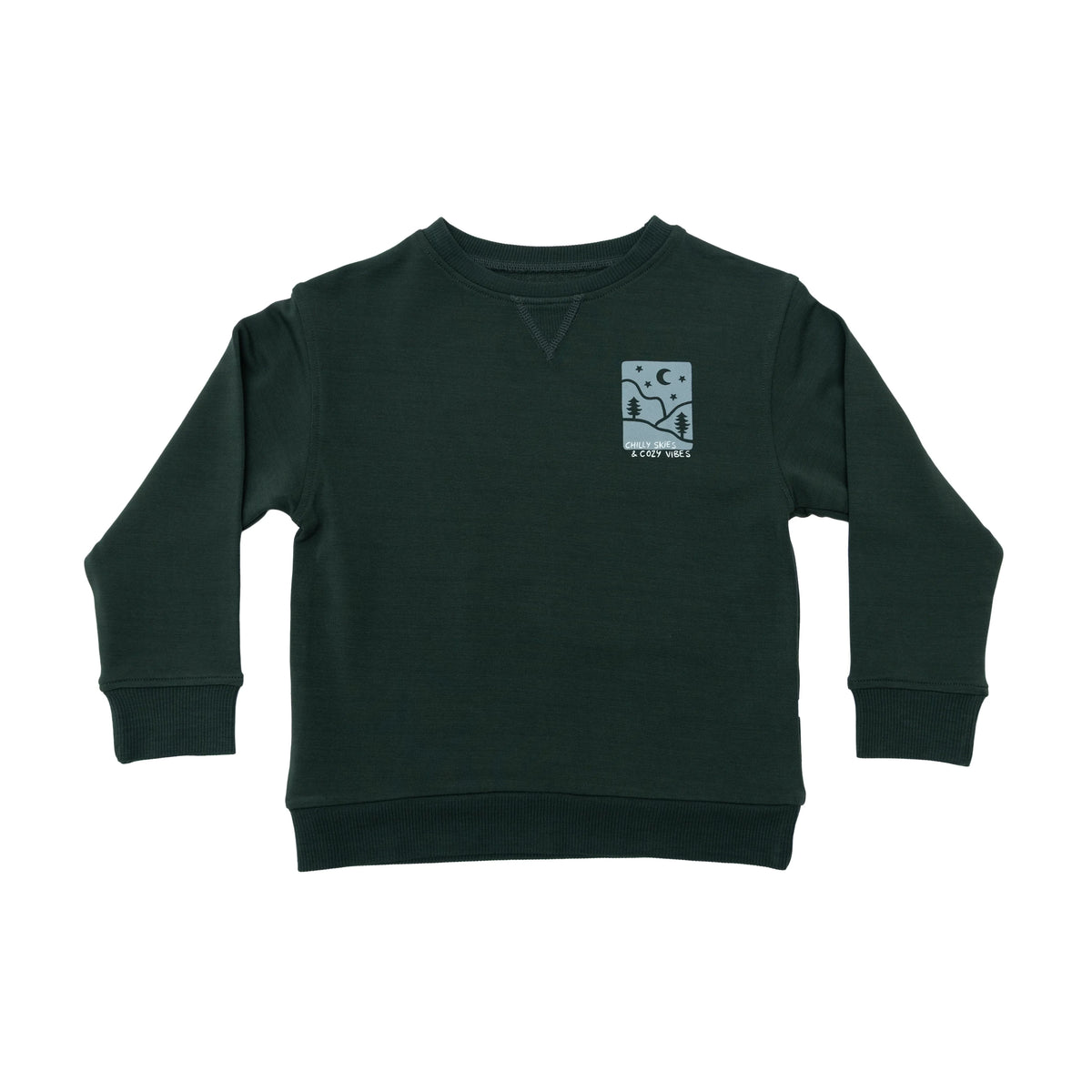 Bamboo French Terry Pullover | Chilly Skies