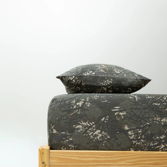 Twin Sheet w/ Pillow Case | Woodland Camo