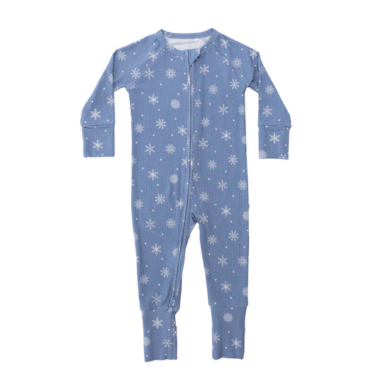 Snowflakes | Small Ribbed Bamboo Pajama Set