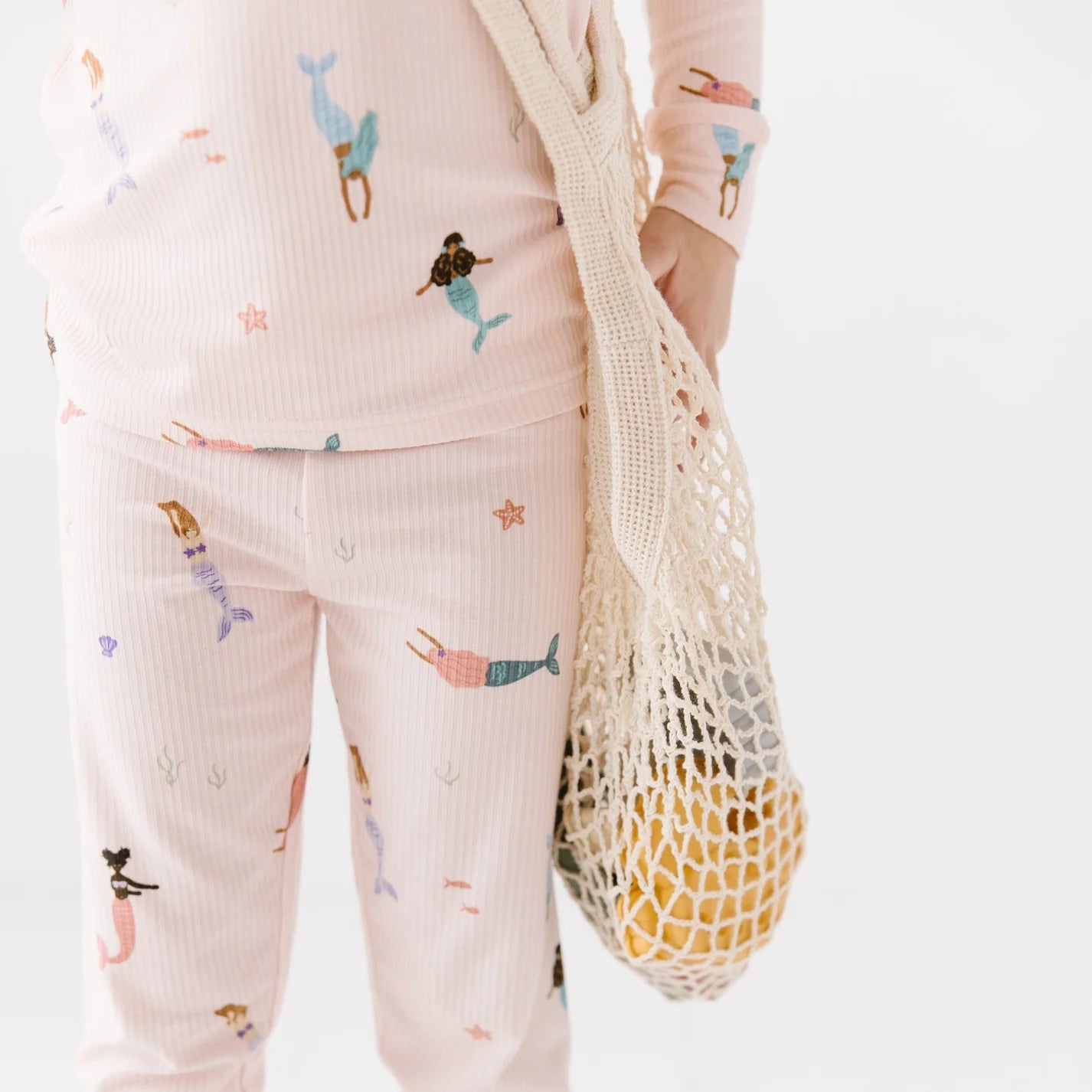 Bamboo Pajama Set | Mermaids (Ribbed)