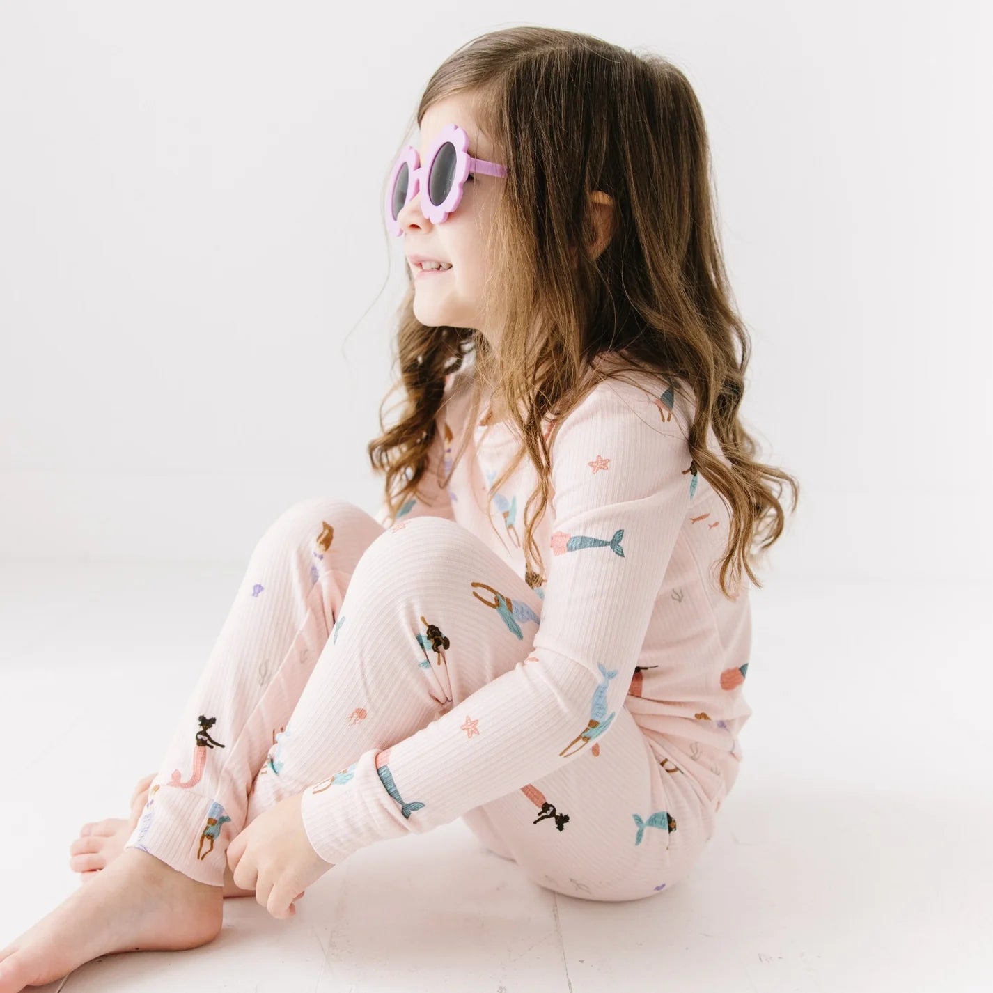 Bamboo Pajama Set | Mermaids (Ribbed)