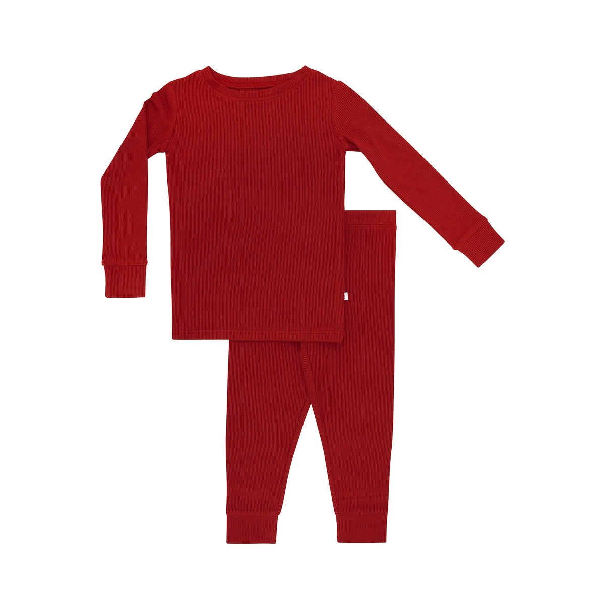 Berry Red | Small Ribbed Bamboo Pajama Set