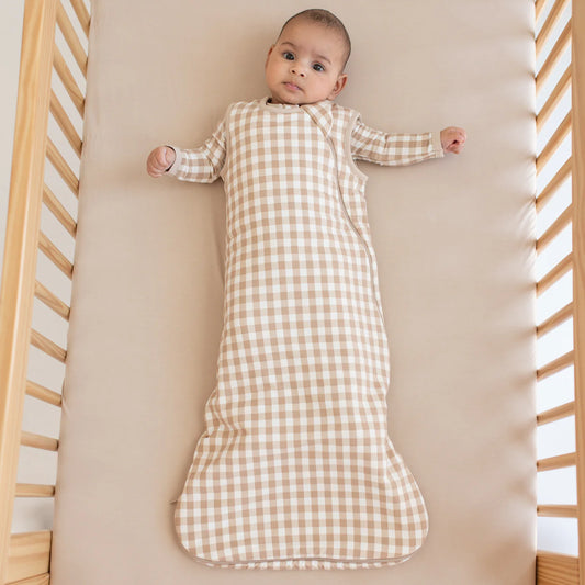 Bamboo Sleep Bag 1.0 | Gingham Bisque