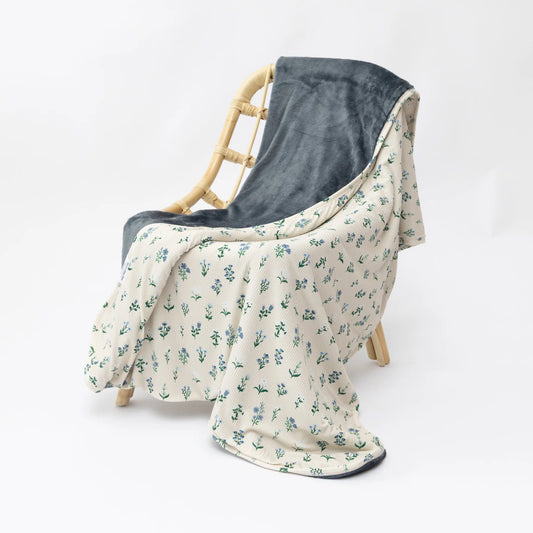 Morning Meadow Small Ribbed Bamboo Plush Blanket