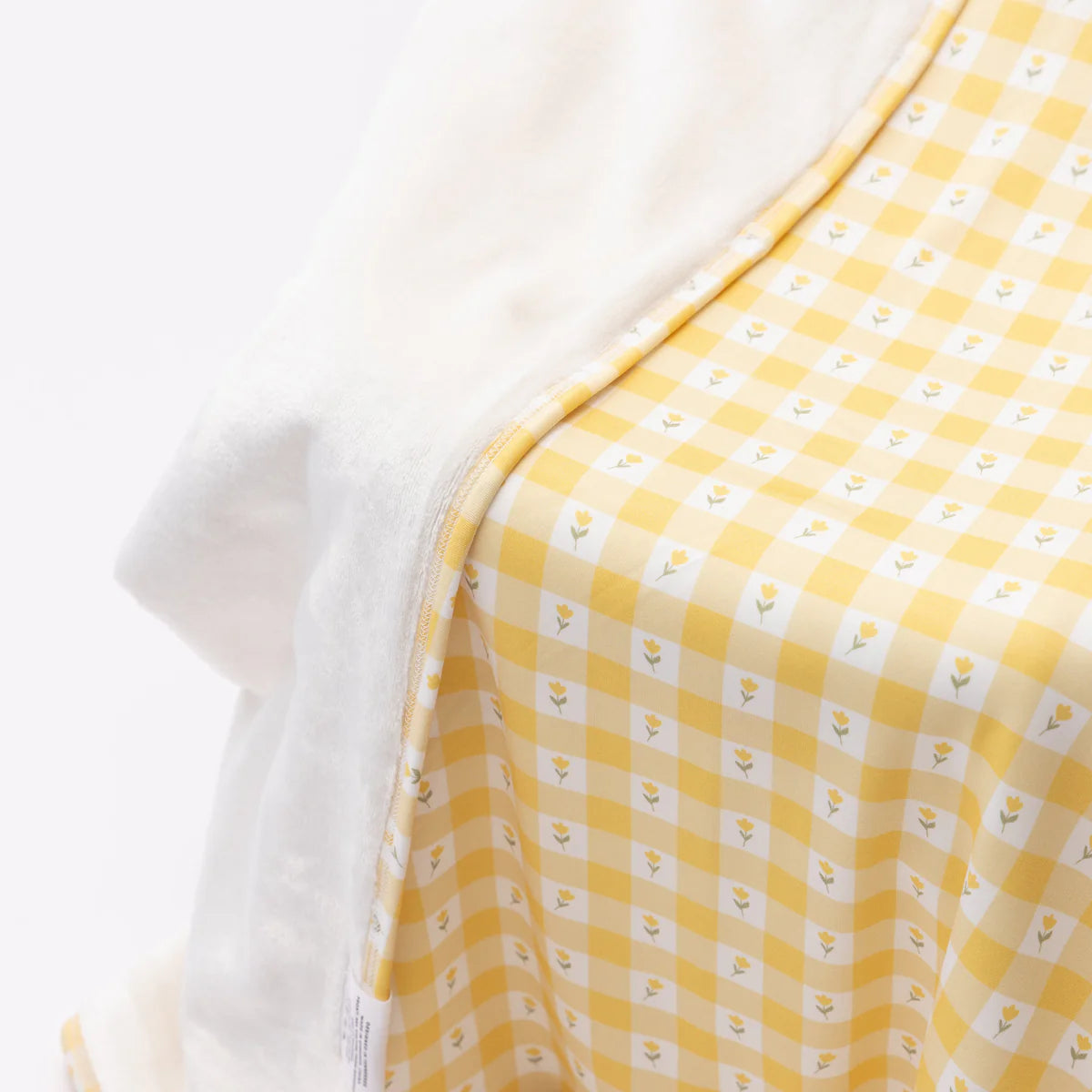 Yellow Gingham Tulip | Bamboo Plush Blanket