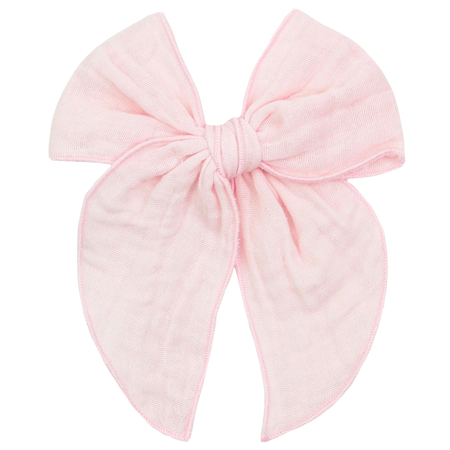 Blush Muslin Heirloom Fable Bow | Clip