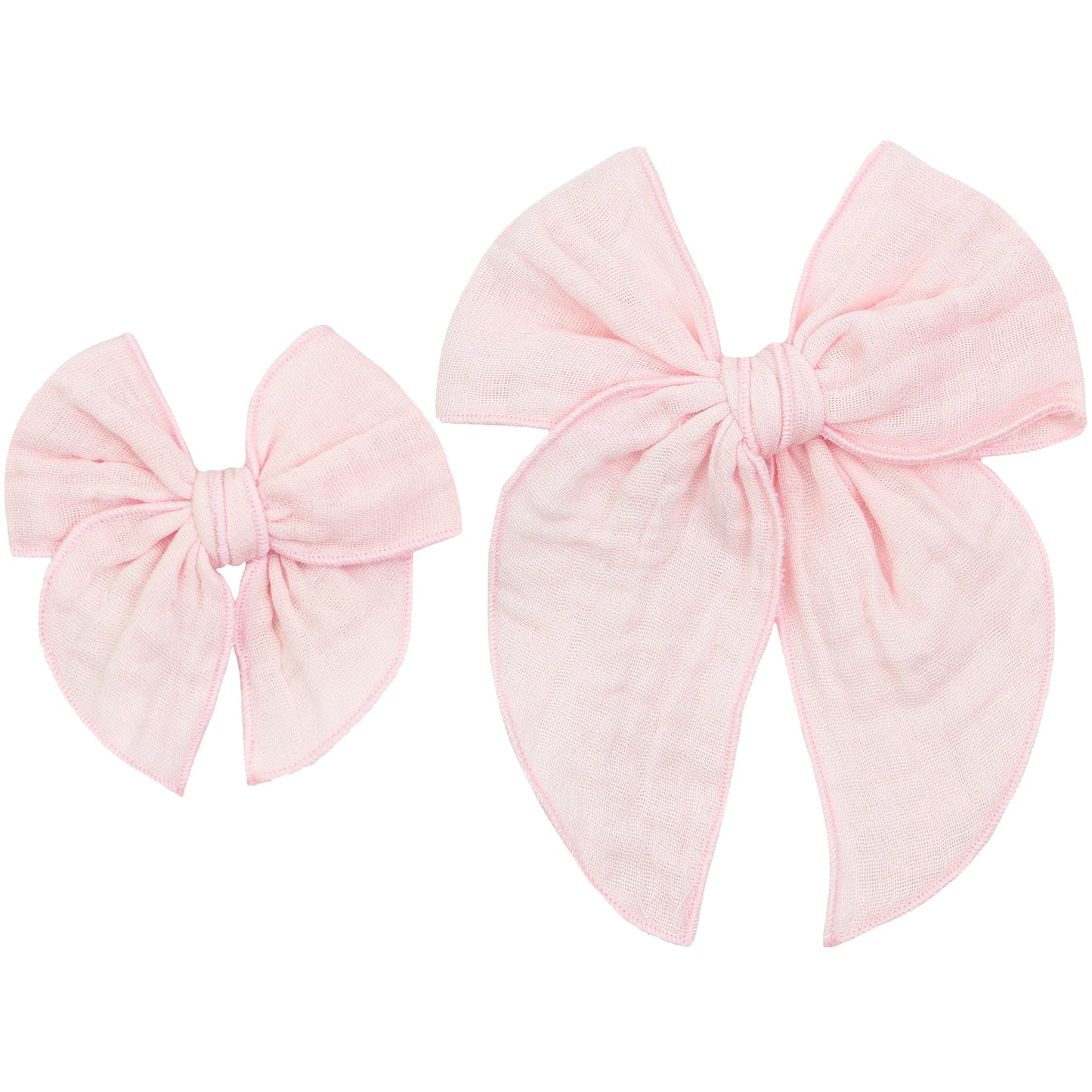 Blush Muslin Heirloom Fable Bow | Clip