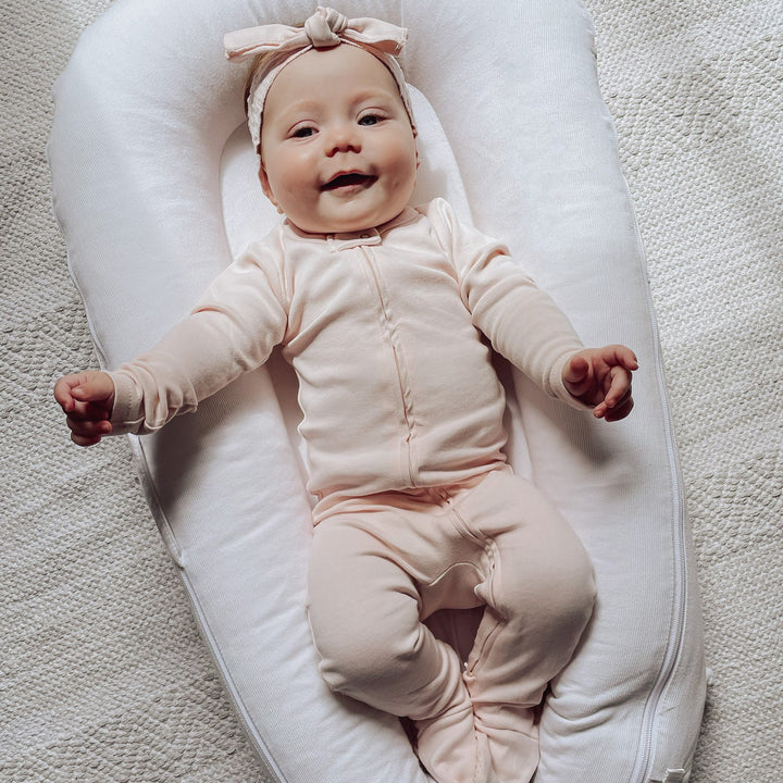 2-Way Zipper Footie | Blush